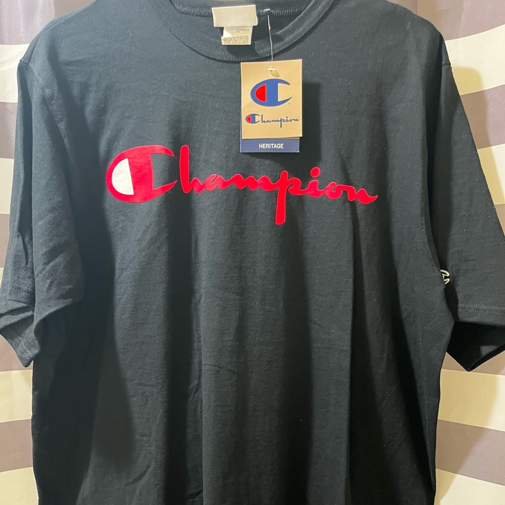 Champion Black T-Shirt for Men